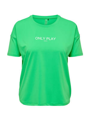 Plus Size sport T-shirt ONPAL groen