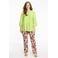 YOEK blousetop DOLCE van travelstof limegroen