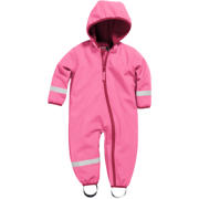 thumbnail: Roze jongens Playshoes baby softshell pak van polyester met effen, lange mouwen, capuchon en ritssluiting