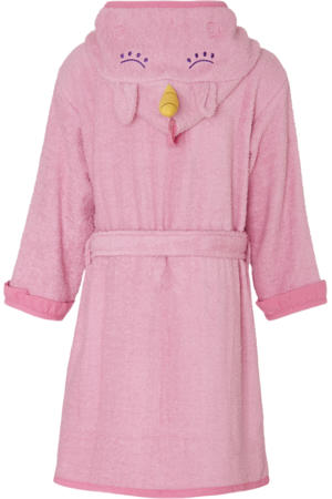 badstof badjas roze unicorn