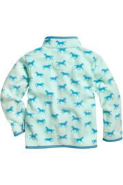 thumbnail: Playshoes fleece vest met all over paarden print turquoise