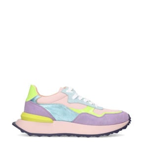   suède sneakers roze/lila
