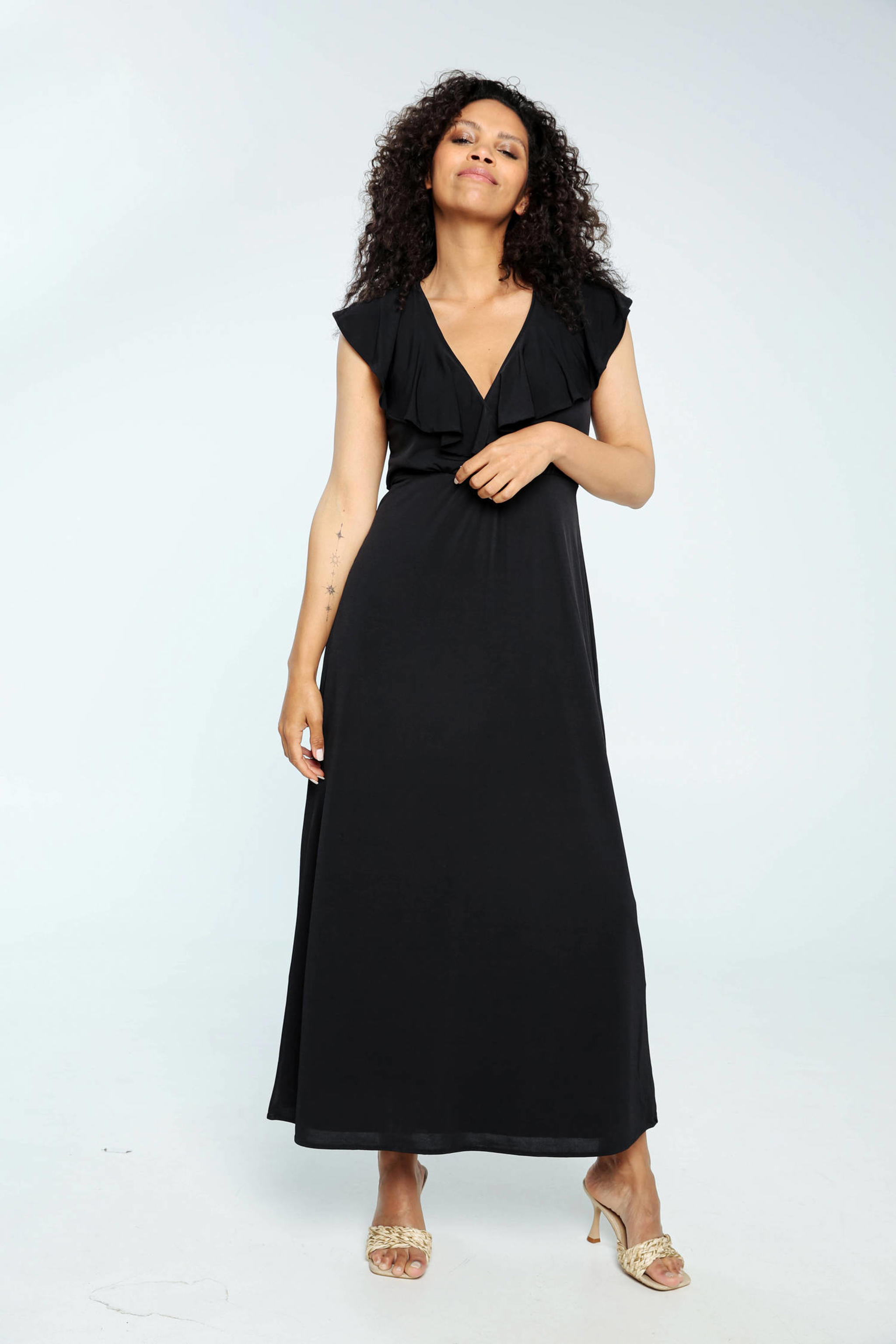 formal corset maxi dress Draped Neckline Long Sheer-Corset Prom Dress -PromGirl