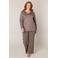 Base Level Curvy fijngebreide trui Anine taupe