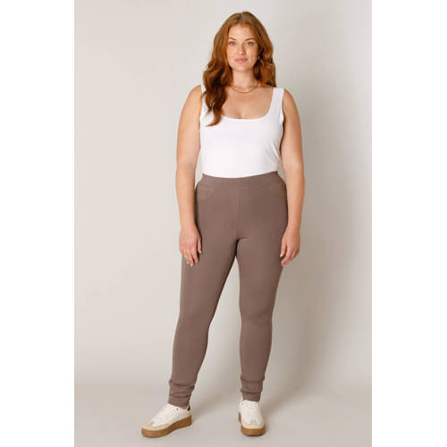 Base Level Curvy skinny legging Arnika taupe afbeelding
