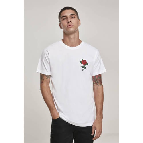 Mister Tee T-shirt Rose met printopdruk wit afbeelding