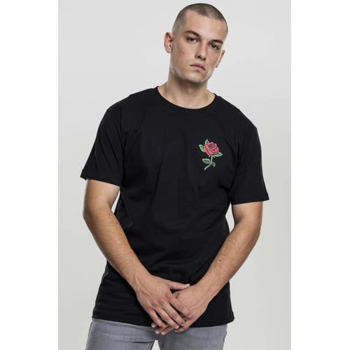 Mister Tee T-shirt Rose met printopdruk zwart afbeelding