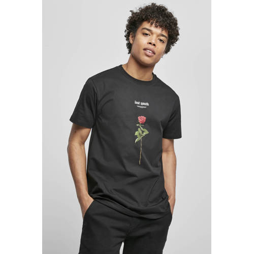 Mister Tee T-shirt Lost Youth Rose met printopdruk zwart afbeelding