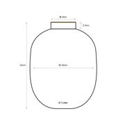 thumbnail: Pip Studio vaas metaal (geel) (32 cm)