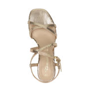 thumbnail: Tamaris sandalettes met slangenprint goud