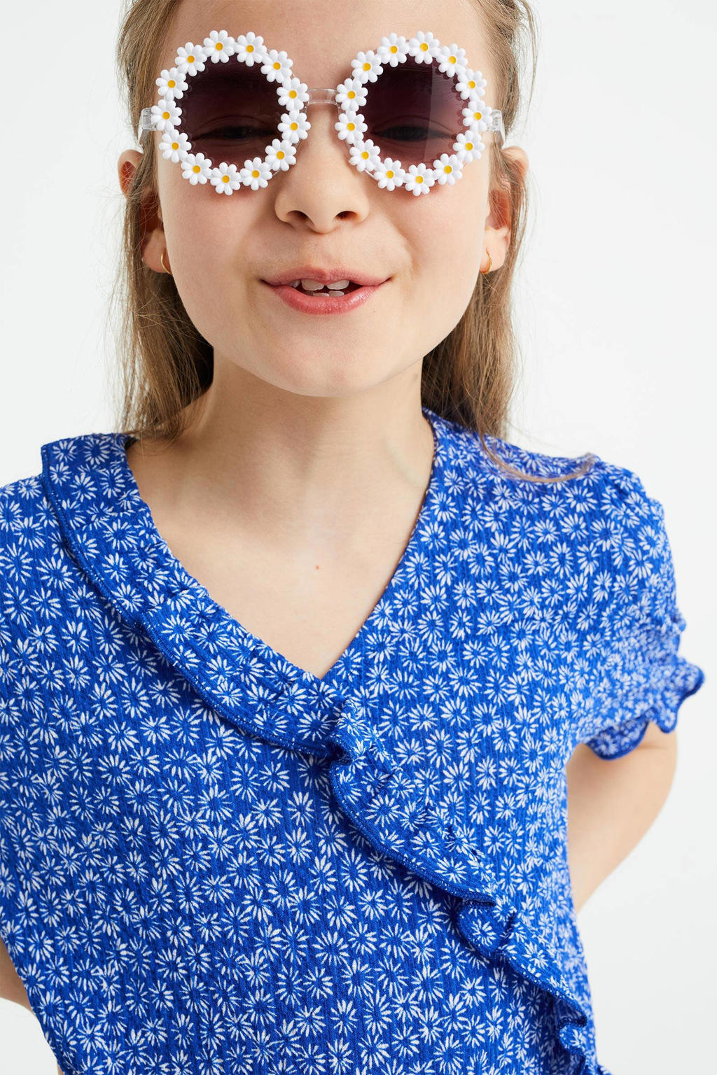 WE Fashion jurk met panterprint blauw wehkamp