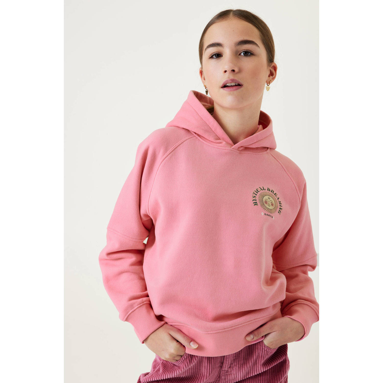 Garcia hoodie met backprint roze Sweater Backprint 128 134