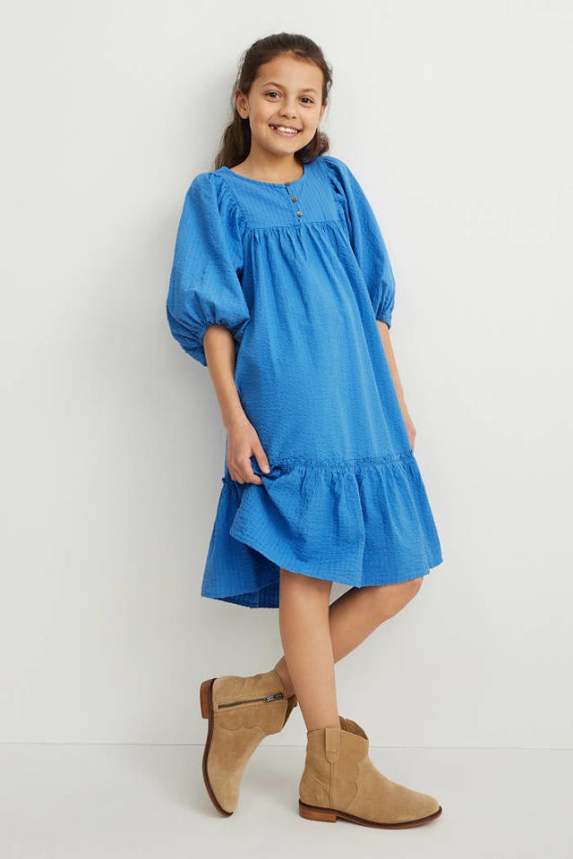 Treble Tropisch Wegversperring C&A maxi jurk blauw | wehkamp