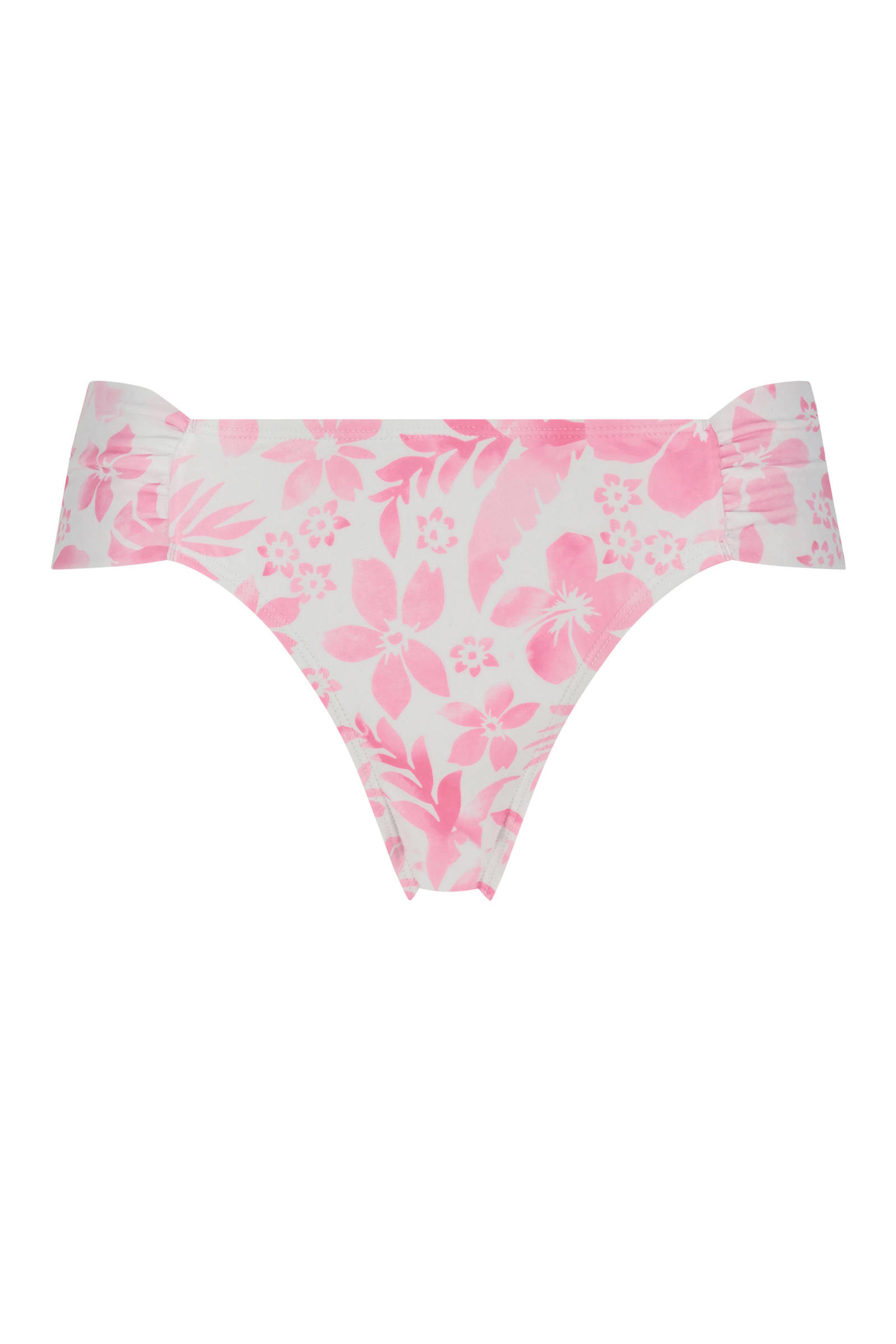 Hunkemöller bikinibroekje Tropical wit/roze wehkamp