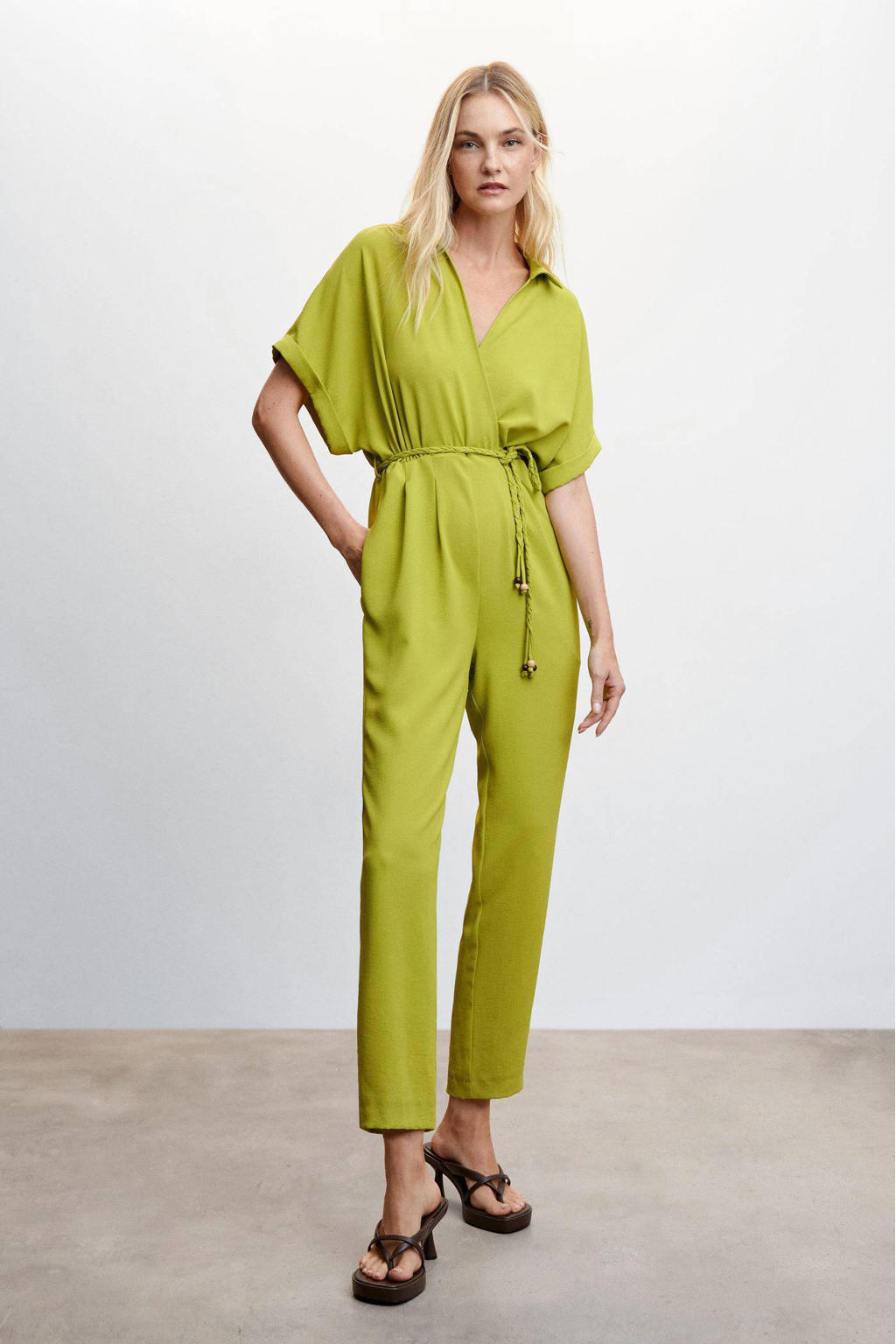 Mango jumpsuit groen kopen? in huis wehkamp