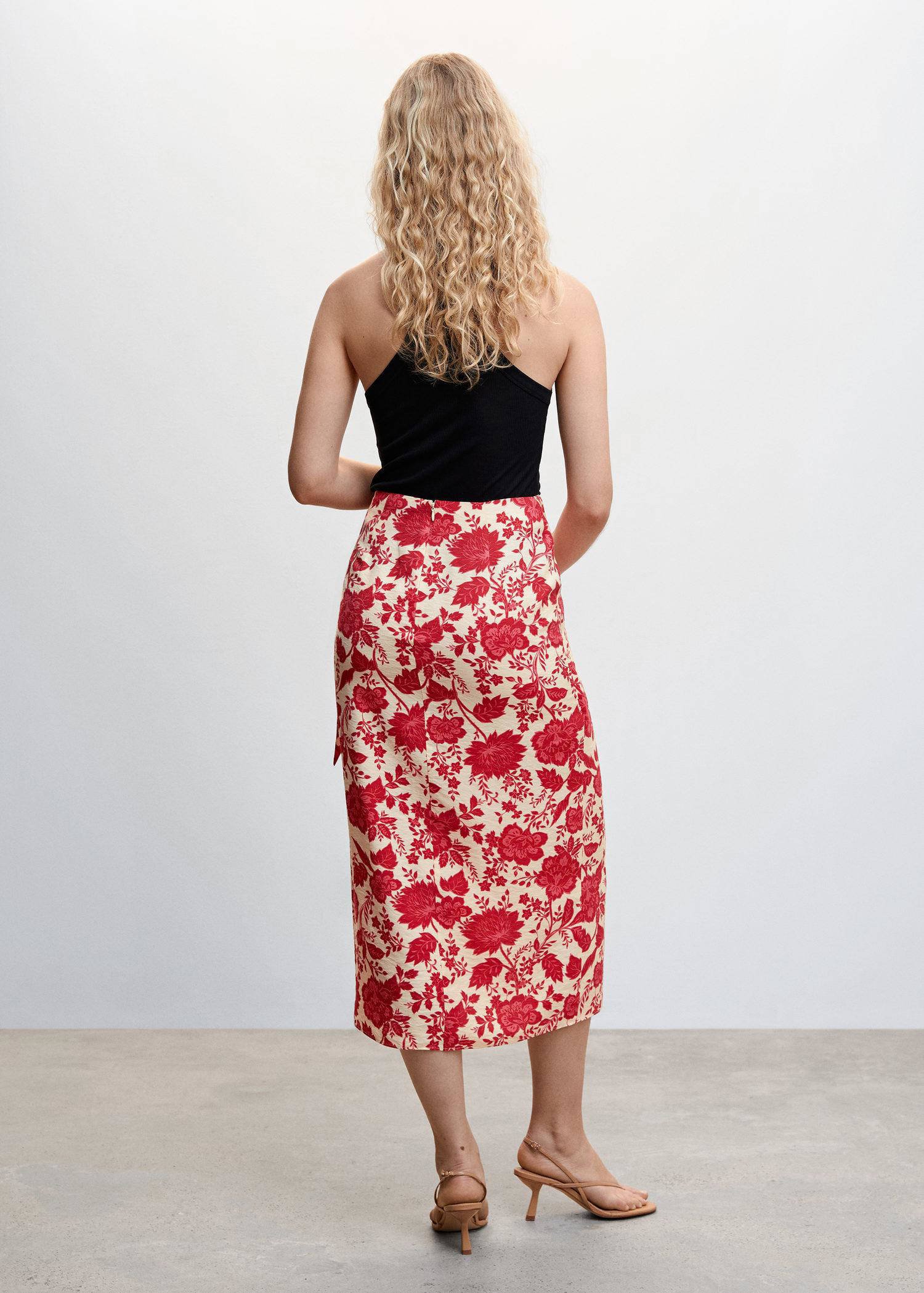 Midi rok rood hot sale