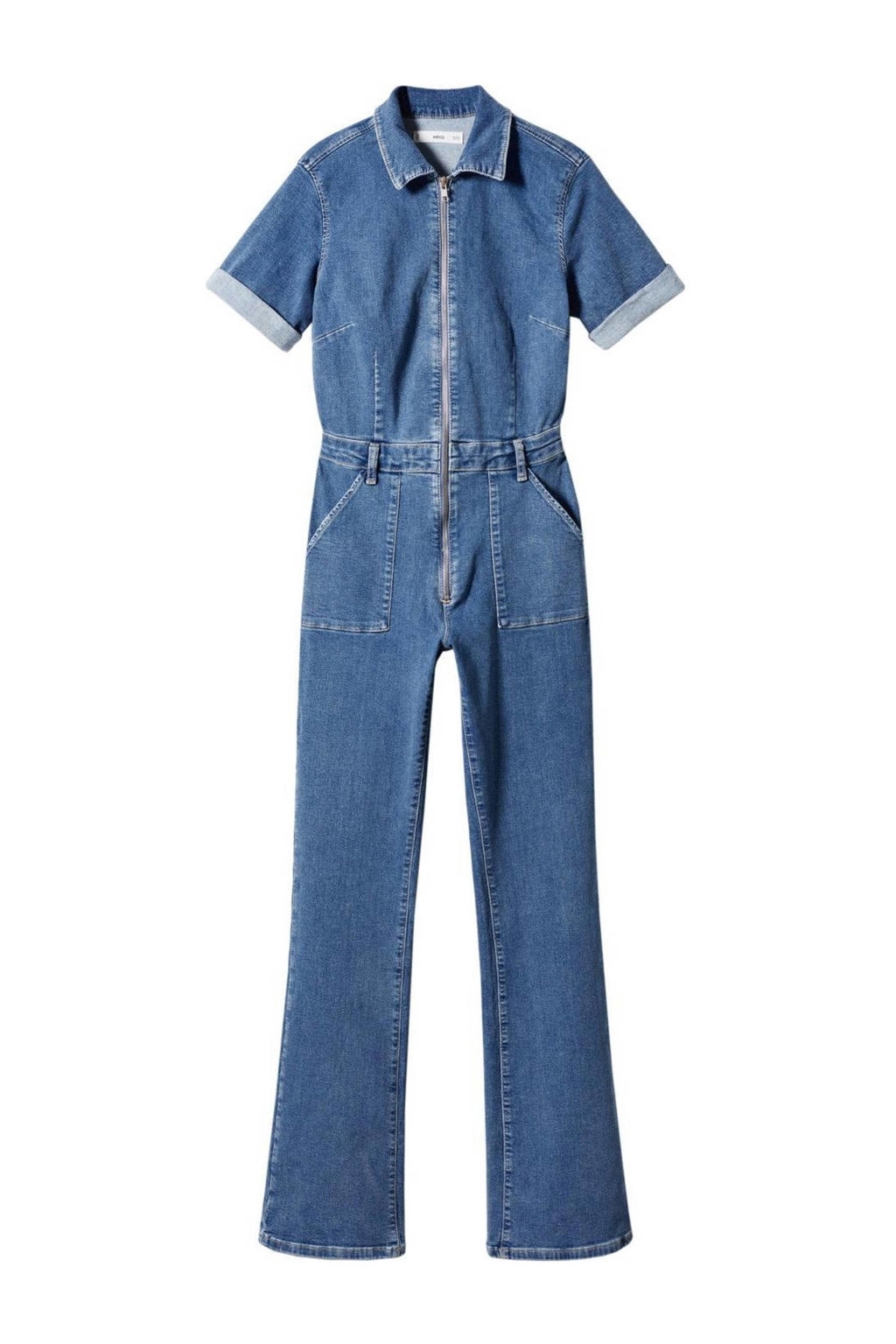 Mango jumpsuit medium blue denim wehkamp