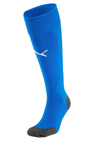 Senior voetbalsokken blauw/wit