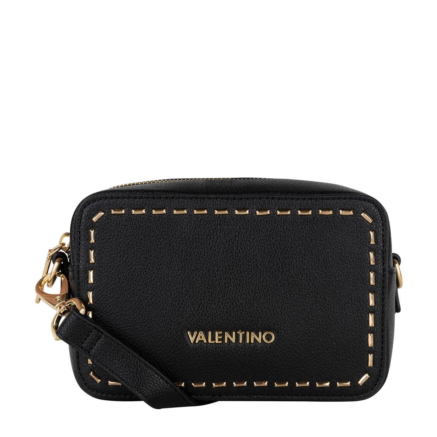 Valentino by Mario Valentino Zwarte Leren Schoudertas Dolomiti Black Dames