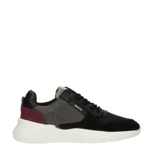 sneakers zwart/donkerrood