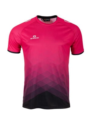 junior voetbalshirt roze/zwart