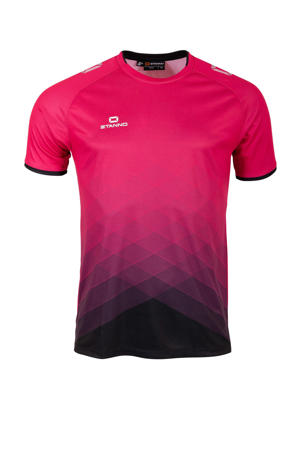 junior voetbalshirt roze/zwart
