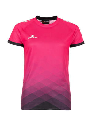 voetbalshirt roze/zwart