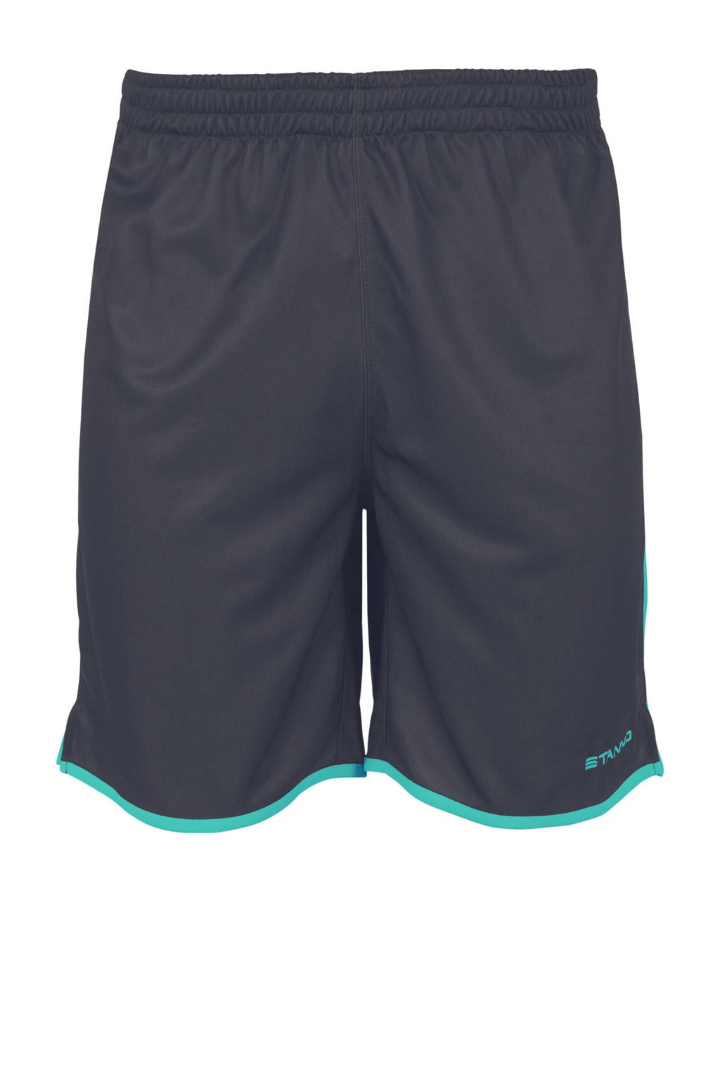 Antraciet en groene jongens en meisjes Stanno Junior voetbalshort Altius van polyester met regular fit, regular waist en meerkleurige print
