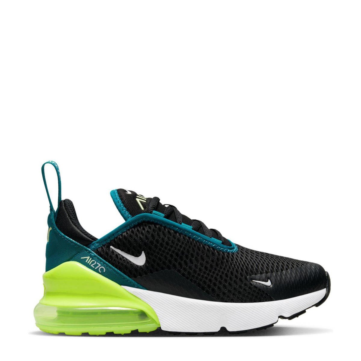 Nike Air 270 sneakers zwart/limegroen/aqua | wehkamp