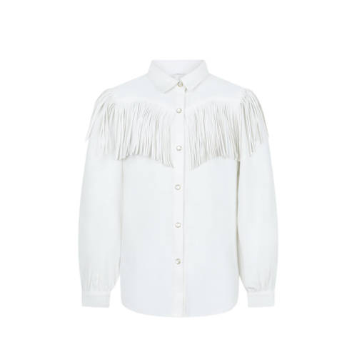 AI&KO blouse Coline met franjes wit afbeelding