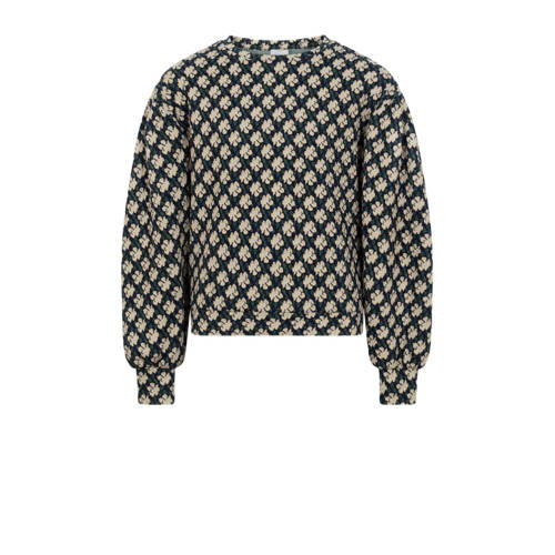 AI&KO top umay met all over print groen/beige afbeelding