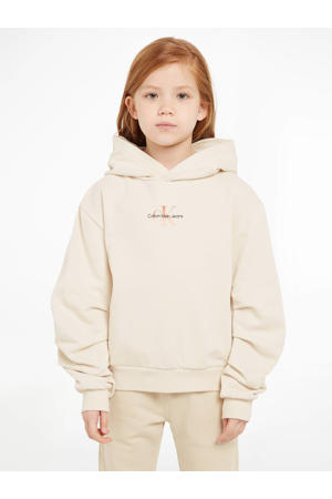 hoodie met biologisch katoen ecru