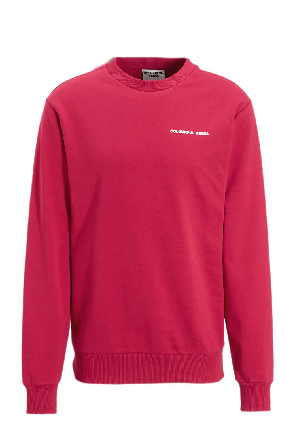 Colourful Rebel sweater van katoen burgundy wehkamp