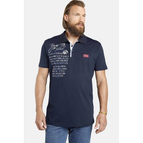 Jan Vanderstorm regular polo JANO Plus Size donkerblauw afbeelding