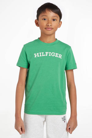 T-shirt HILFIGER ARCHED met logo groen