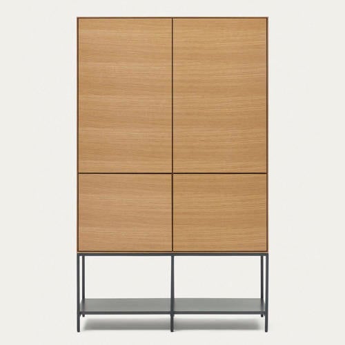 Kave Home opbergkast Vedrana - naturel/zwart