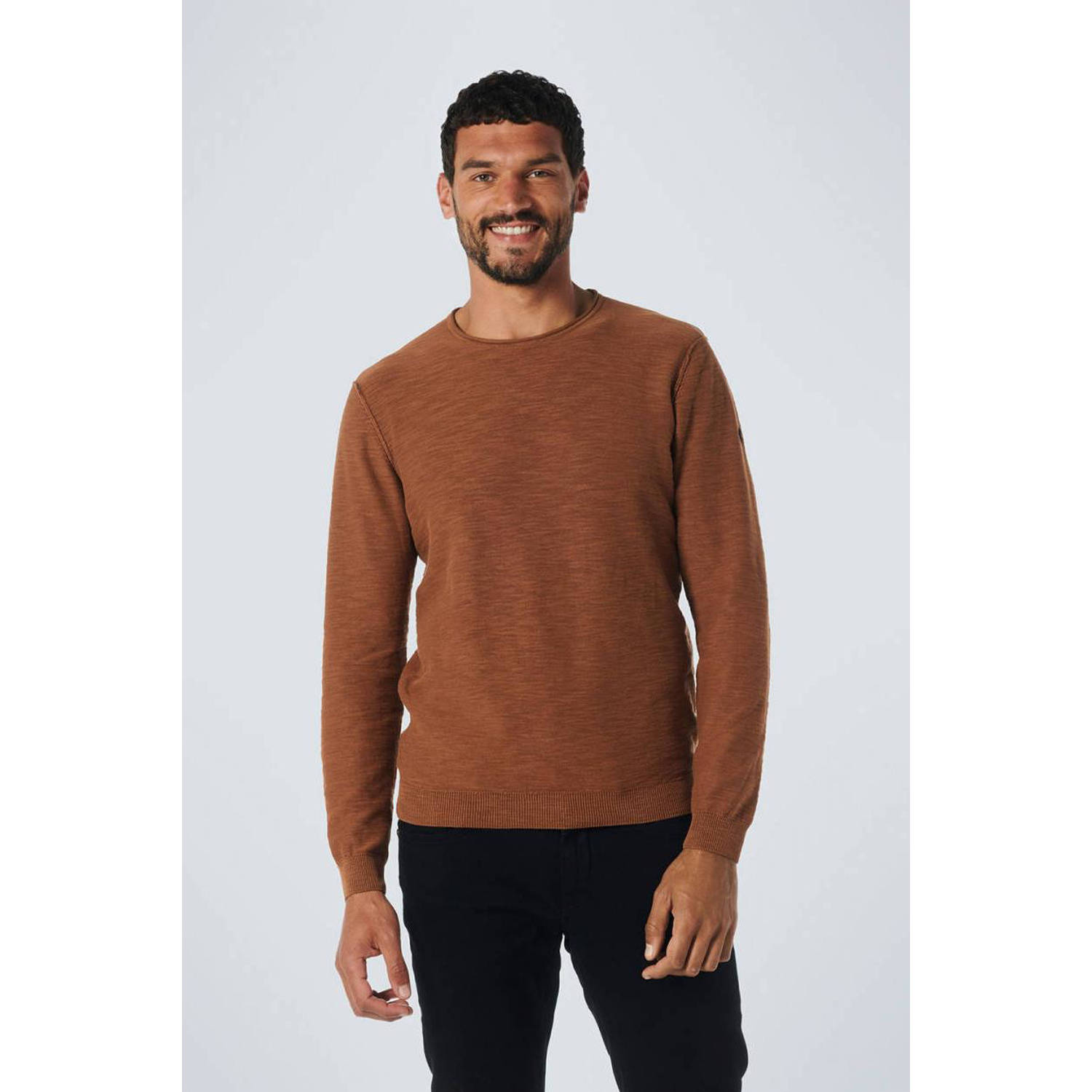 No Excess gemêleerde pullover caramel