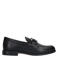 Manfield leren loafers met gesp zwart