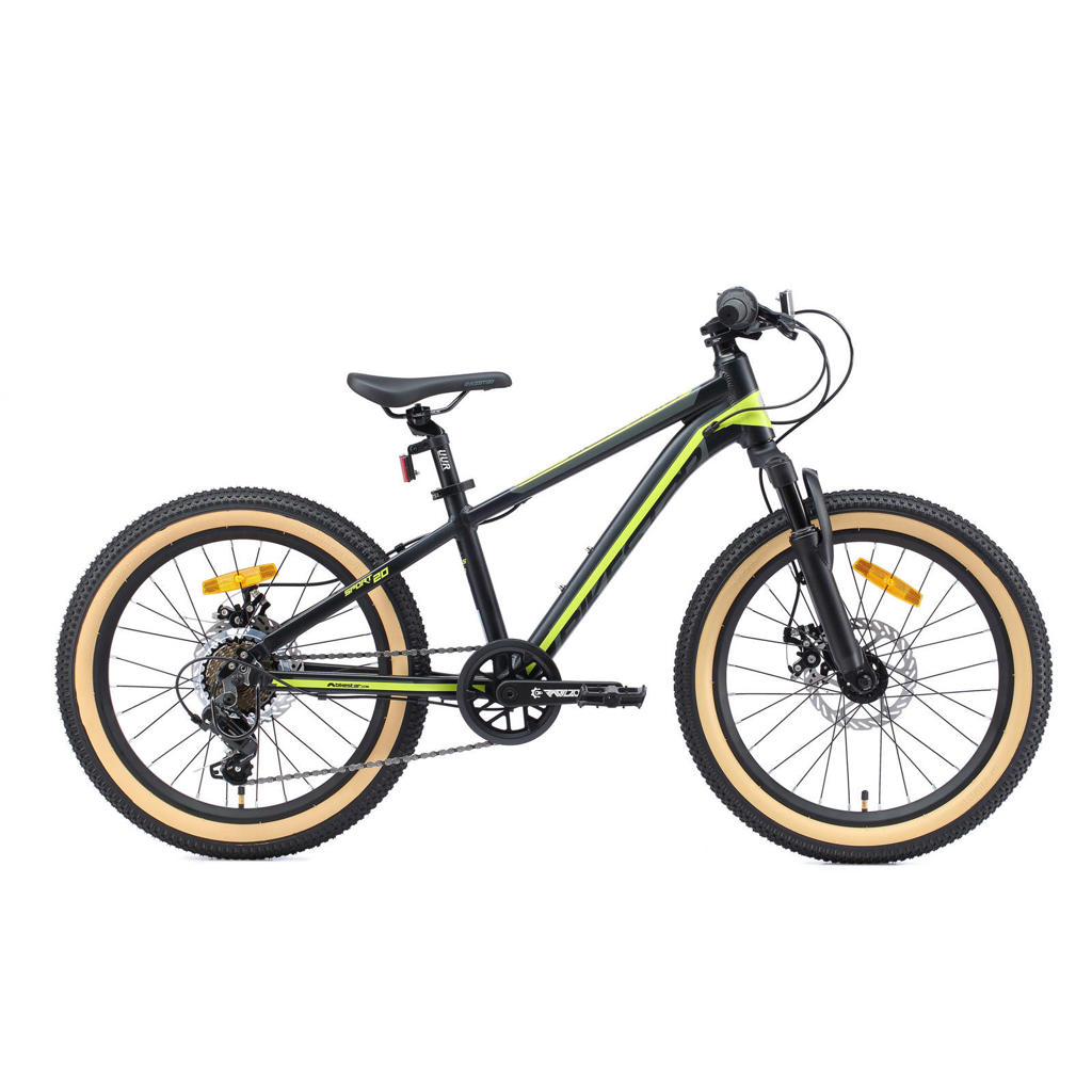 BikeStar kinderfiets 20 inch zwart Bikestar kinderfiets MTB Sport 7speed 20inch zwart/groen