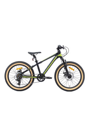 kinderfiets 20 inch zwart Bikestar kinderfiets MTB Sport 7speed 20inch zwart/groen