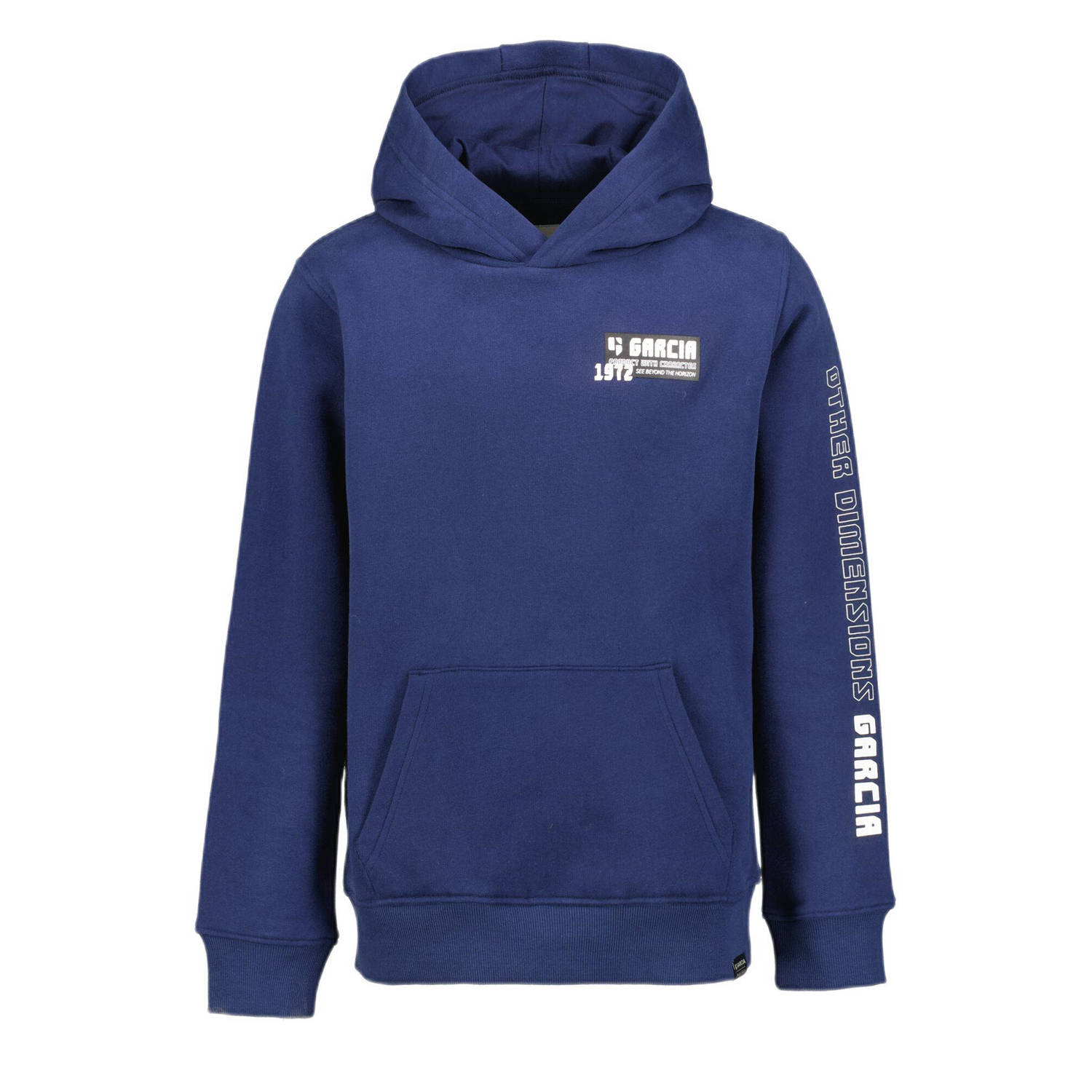 Garcia hoodie met printopdruk blauw Sweater Printopdruk 128 134