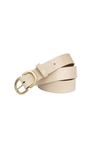 leren riem beige