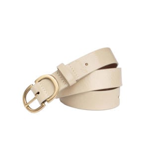 leren riem beige