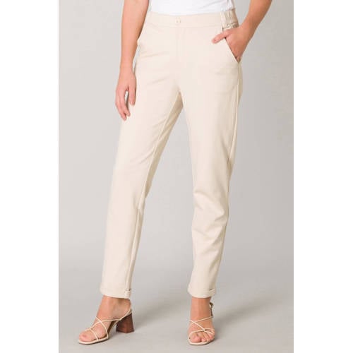 Base Level tapered fit pantalon Yoel beige afbeelding