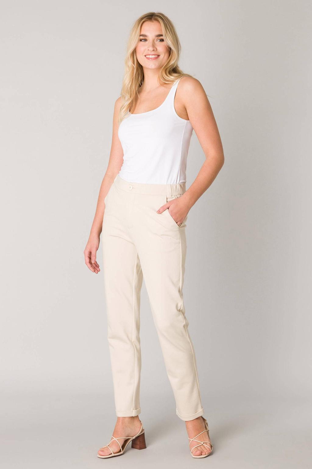 Base Level tapered fit pantalon Yoel beige