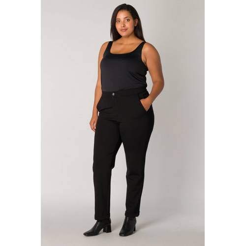 Base Level Curvy jersey broek Yoella zwart afbeelding