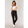 ES&SY slim fit broek van travelstof zwart