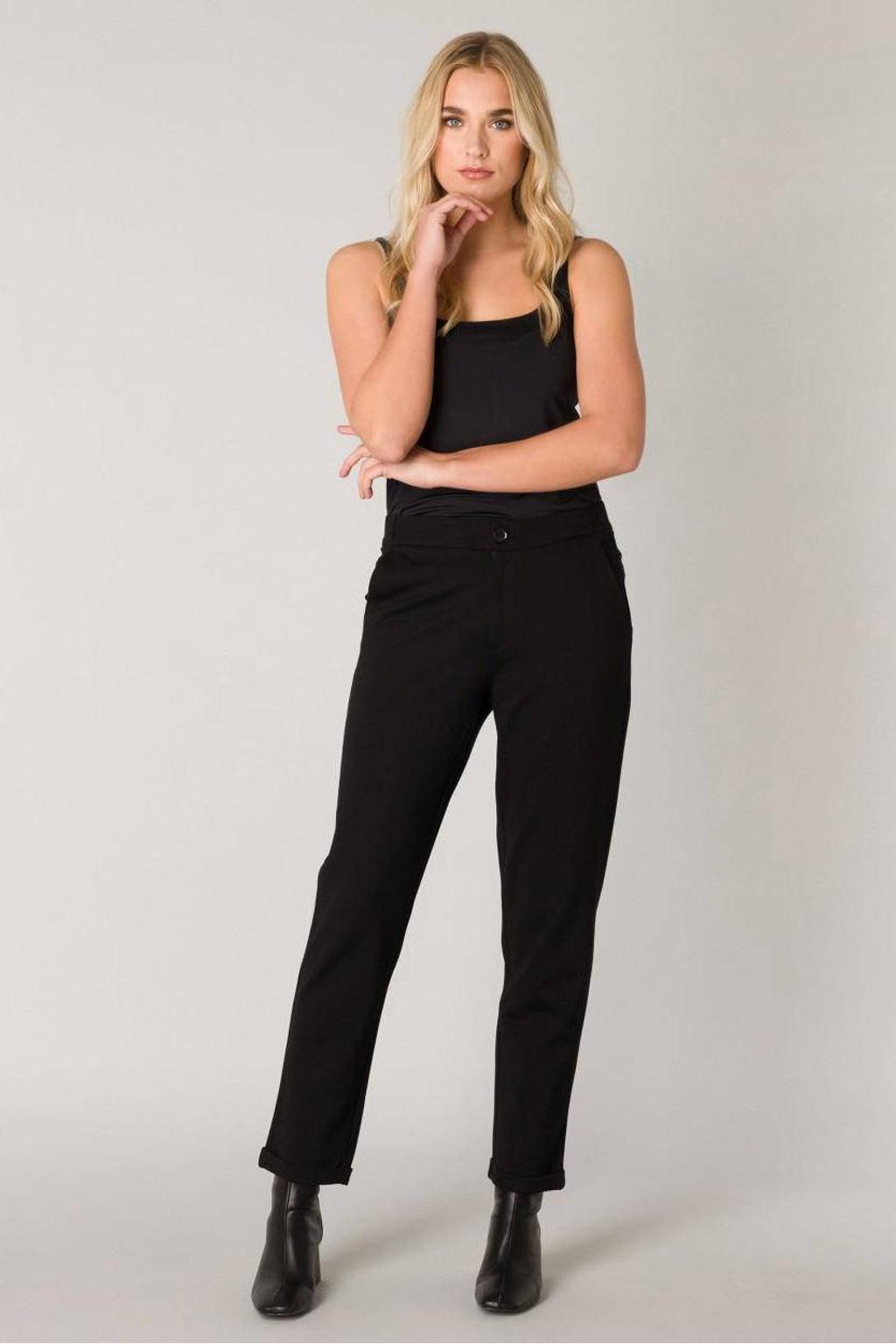 Base Level tapered fit broek zwart