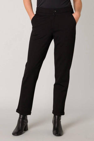 tapered fit broek zwart