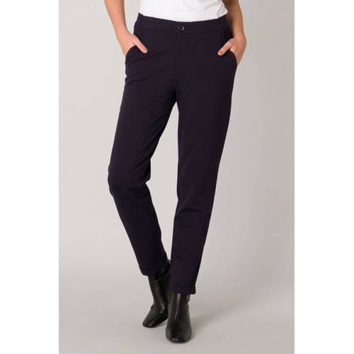 Base Level tapered fit Yoel broek donkerblauw afbeelding